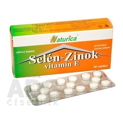 Naturica SELEN + ZINEK vitamín E 30 tablet