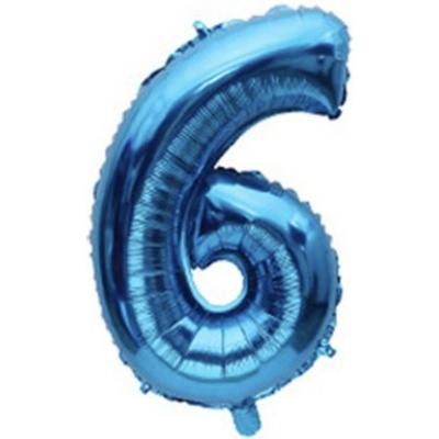 Fóliový balón čísla modré 82 cm Čísla: 6