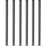 TRUEBRANDS VISKI Коктейлни сламки LowBall GunMetal - 6бр, черни (VISKI-11190)