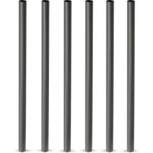 TRUEBRANDS VISKI Коктейлни сламки LowBall GunMetal - 6бр, черни (VISKI-11190)