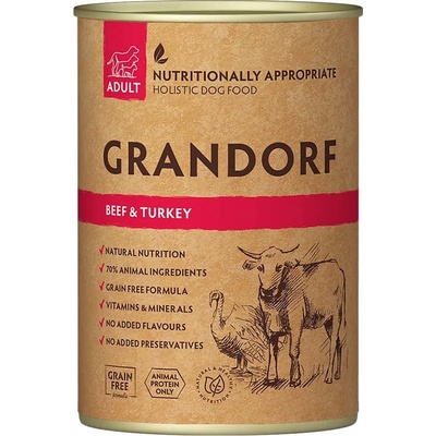 Grandorf Adult Hovězí a krocan 400 g