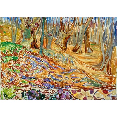 Bluebird Puzzle - Puzzle Edvard Munch - Elm Forrest in Spring, 1923 - 1 000 piese