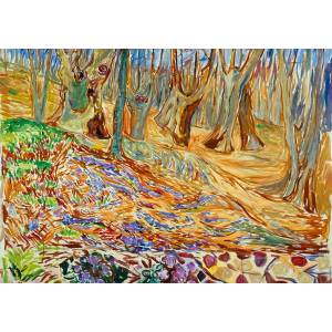 Bluebird Puzzle - Puzzle Edvard Munch - Elm Forrest in Spring, 1923 - 1 000 piese