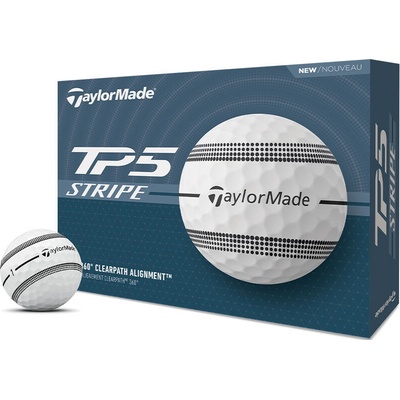 TaylorMade TP5 Stripe bílé 12 ks