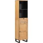 vidaXL Шкаф за баня Кафяво 38 x 33 x 160 см Солидно мангово дърво (4018066)