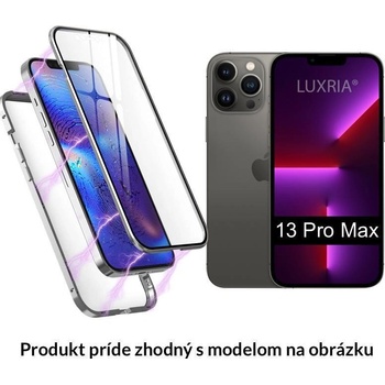 Púzdro Luxria Double Glass Magnetic - Iphone: 11 Pro Max Strieborné