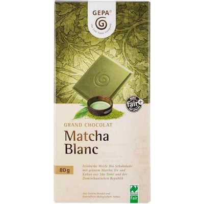 Gepa Bio bílá s čajem Matcha, 80 g