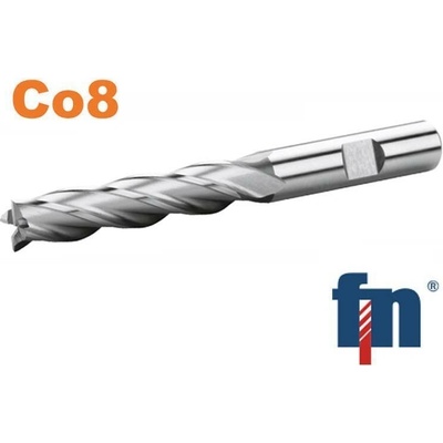Fréza válcová čelní 8x38mm dlouhá 4bř. HSS Co8 weldon , 1 zub přes střed , typ N 121518.080