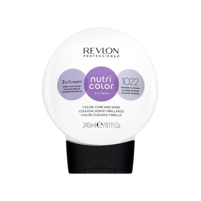 Revlon Nutri Color Filters 3in1 Cream подхранваща маска с цветни пигменти за опресняване на цвета 1022 Intense Platinum 240 ml