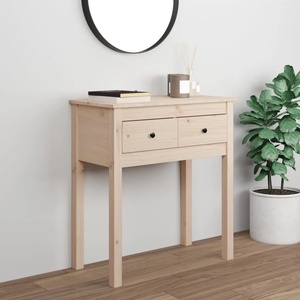 vidaXL Конзолна маса 70x35x75 см борово дърво масив (814609)