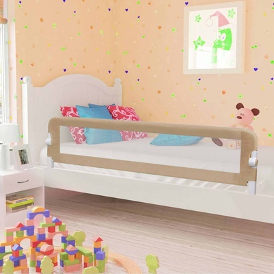 shumee zábrana na posteľ sivohnedá 180x42 cm polyester