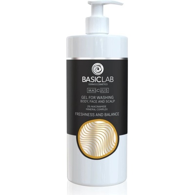 BasicLab Dermocosmetics Masculis sprchový gél na tvár telo a vlasy 500 ml