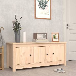 vidaXL Шкаф за обувки, 110x38x45, 5 см, бор масив (814599)