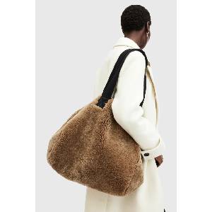 AllSaints Кожена чанта с две лица IZZY SHEARLING (W056XB) - answear - 469,20 лв