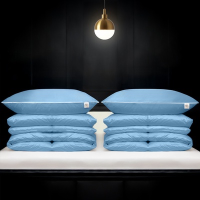Polštáře a peřiny.cz Set Comfort modrá 2x 70x90 2x 140x200