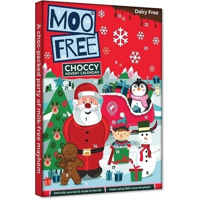 MOO-FREE Čokoládový Adventný kalendár VEGAN 70g