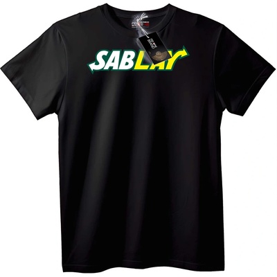 NOONEBRAND Тениска SABLAY с Лого - 2XL, Black