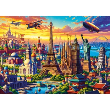 KS Games - Puzzle One World City - 1 000 piese