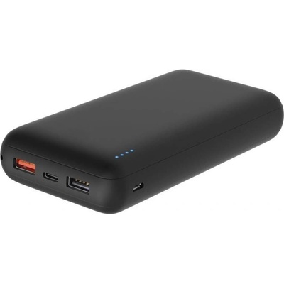 Platinet Power Bank 20000 mAh QuickCharge 3.0 & PD 3.0 - външна батерия с 2xUSB-A и USB-C изходи за мобилни устройства (черен)