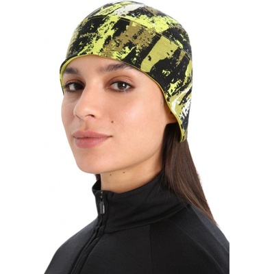 Icebreaker merino čepice Adult Quantum beanie Sedimentary Black/Shine/Clove/Aop