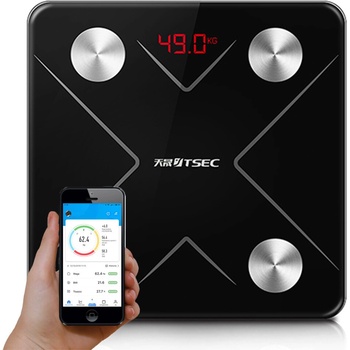 Verk Koupelnová LCD analytická váha s bluetooth, skleněná