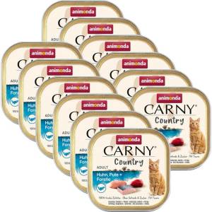 Animonda Carny Country Adult - пиле, пуйка и пъстърва 12 x 100 г