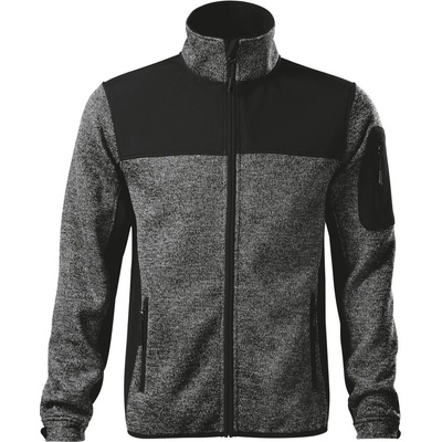 Malfini Czech pánska softshellová bunda premium Casual 550 knit šedá