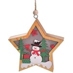 Eaglemoss Collections Wooden Christmas Lamp Snowman - Star