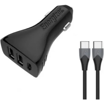 Energizer Зарядно за кола Energizer - Ultimate, 2xUSB-A/USB-C, 18W, черно (DC21PGUCC3)