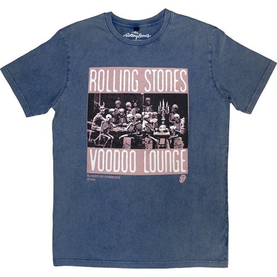 The Rolling Stones Tričko Voodoo Skulls Stone Wash Denim Blue