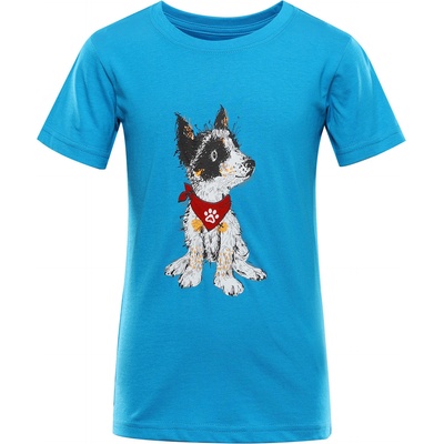 Alpine Pro Детска тениска от органичен памук ALPINE PRO ECOMO 3 neon atomic blue вариант pb ALPINE PRO | Sin | Момчешки | 92-98