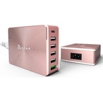 ADAM elements Захранване за ел. мрежа за лаптопи, смартфони и таблети с 5xUSB-A и 1xUSB-C изходи с технология за бързо зарежданe - Adam Elements Omnia PA601 Desktop Charging Station 81W (розовo злато) (APAADPA601EU