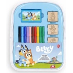 Multiprint Творческа раница Bluey с 10 миещи се флумастера, 4 печата и 30 стикера