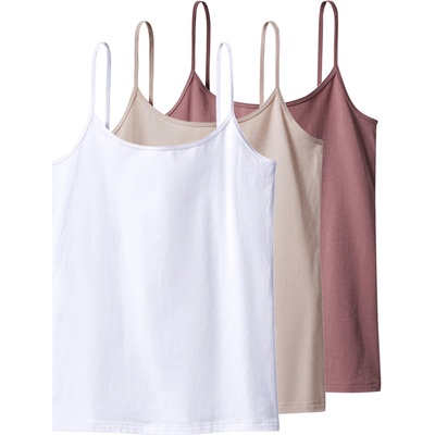 esmara Dámská tílka na ramínka 3 ks růžová/bílá – Zboží Dáma