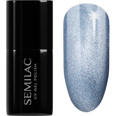 Semilac UV Hybrid Gloss GALA гел лак за нокти с използване на UV/LED лампа цвят 665 Blueberry Gloss 7ml