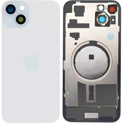 Kryt Apple iPhone 15 Plus Sklo Zadního Housingu + Sklíčko Kamery + Kovová Destička + Magsafe Magnet modrý