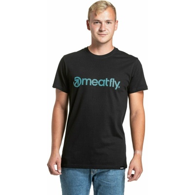 Meatfly мъжка тениска Striped Logo Black | Черна | Размер S | 100% памук Meatfly | Cheren | МЪЖЕ | S