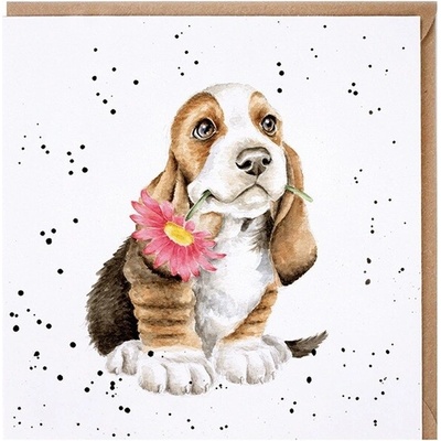 Přání "Just For You", 15x15cm - Štěně