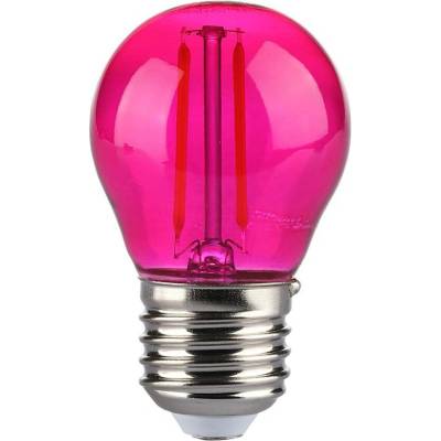 V-TAC Retro LED žiarovka E27 2W, 60lm, G45, ružová