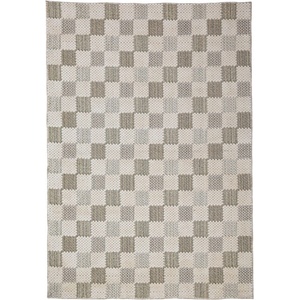 Flair Rugs Зелен килим със смес от памук подходящ за пране 116x170 cm Muted Checkerboard - Flair Rugs (503119382811)