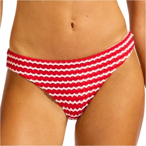 Seafolly Дамско бикини долнище Seafolly Women's Mesh Effect Hipster Pant Bikini bottom - Chilli Red / White - размер 42 (EU) (150-4260-0516)
