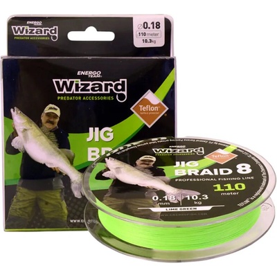 L&K Pletená šnúra Jig Braid Zelená 110 m 0,06 mm 4 kg