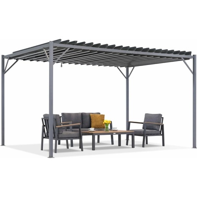 Garden Point terasová pergola Tasos 3x6 m Antracitová