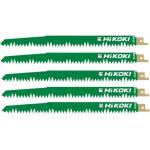 HiKOKI (Hitachi) - Комплект триони за дърво 5 TPI, дължина 240 мм, 5 бр. 752032 (752032)