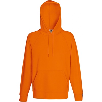 Fruit of the Loom mikina Lightweight Hooded Sweat s kapucí raglánová, pánská COT16214023501 orange