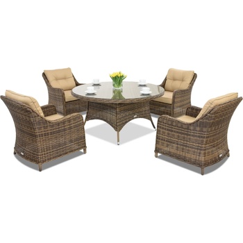 Garden Point Техноратанови градински мебели Толедо Виктория 4 Garden Point кафява (GAP120-VIC4)