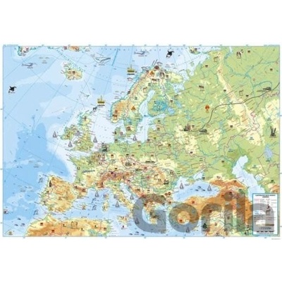 Nástenná detská mapa Európy v tubuse 1330x970mm