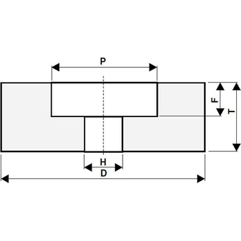 Tyrolit Brusný kotouč 25 x 25 x 6 - 12 x 12 mm 99BA46K9V40 T415399