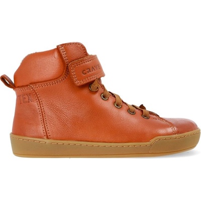 Crave Winfield dětské zimní zateplené barefoot boty cognac – Zboží Dáma