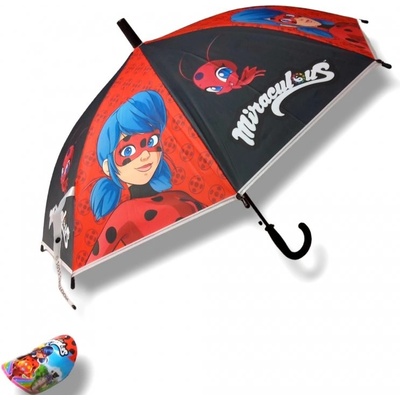 Miraculous deštník automatický černo červený